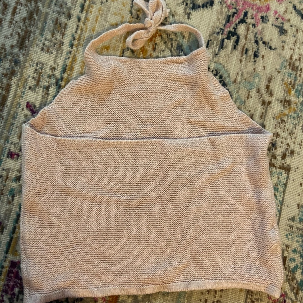 Halter woven tank top - Picture 3 of 3